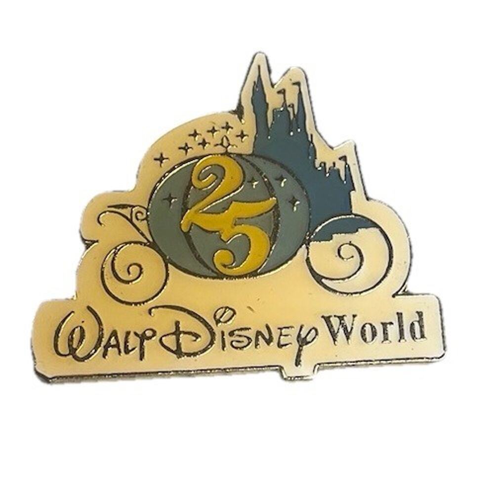 1996 Walt Disney World 25th Anniversary Cinderella's Carriage Enamel Pin Jewelry